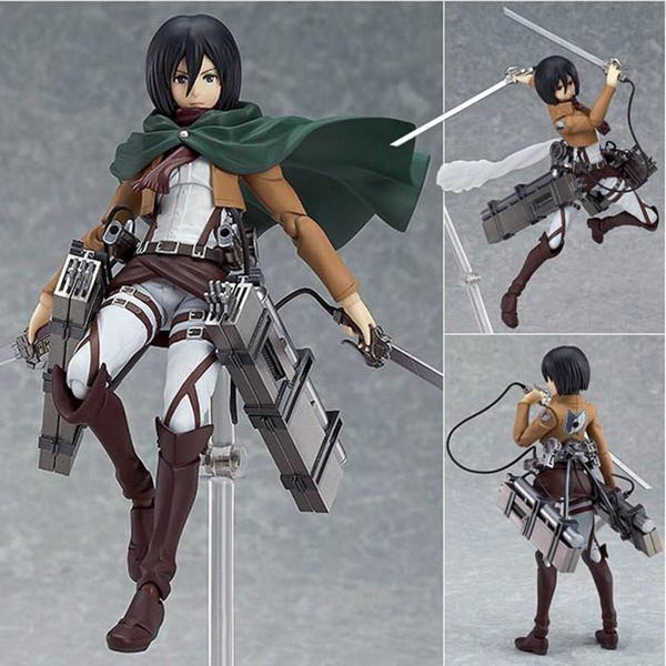 wholesale/Retail Anime Attack on Titan Levi Ackerman Figma213-207 PVC Action Figure Collection Model Toys Doll 15-23cm