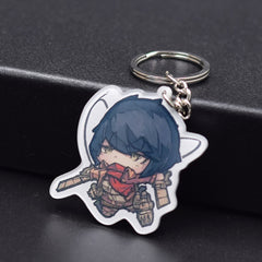 Attack on Titan Shingeki no Kyojin  acrylic Keychain Action Figure Pendant Car Key  Accessories  Key Ring JJJR006 LTX1