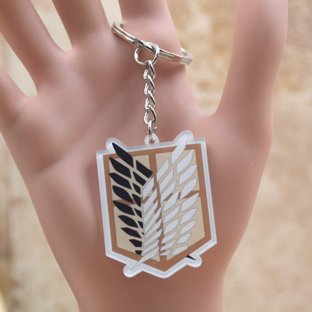 Attack on Titan Shingeki no Kyojin  acrylic Keychain Action Figure Pendant Car Key  Accessories  Key Ring JJJR006 LTX1