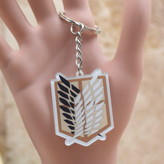 Attack on Titan Shingeki no Kyojin  acrylic Keychain Action Figure Pendant Car Key  Accessories  Key Ring JJJR006 LTX1