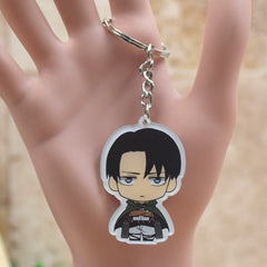 Attack on Titan Shingeki no Kyojin  acrylic Keychain Action Figure Pendant Car Key  Accessories  Key Ring JJJR006 LTX1