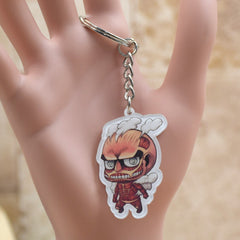 Attack on Titan Shingeki no Kyojin  acrylic Keychain Action Figure Pendant Car Key  Accessories  Key Ring JJJR006 LTX1